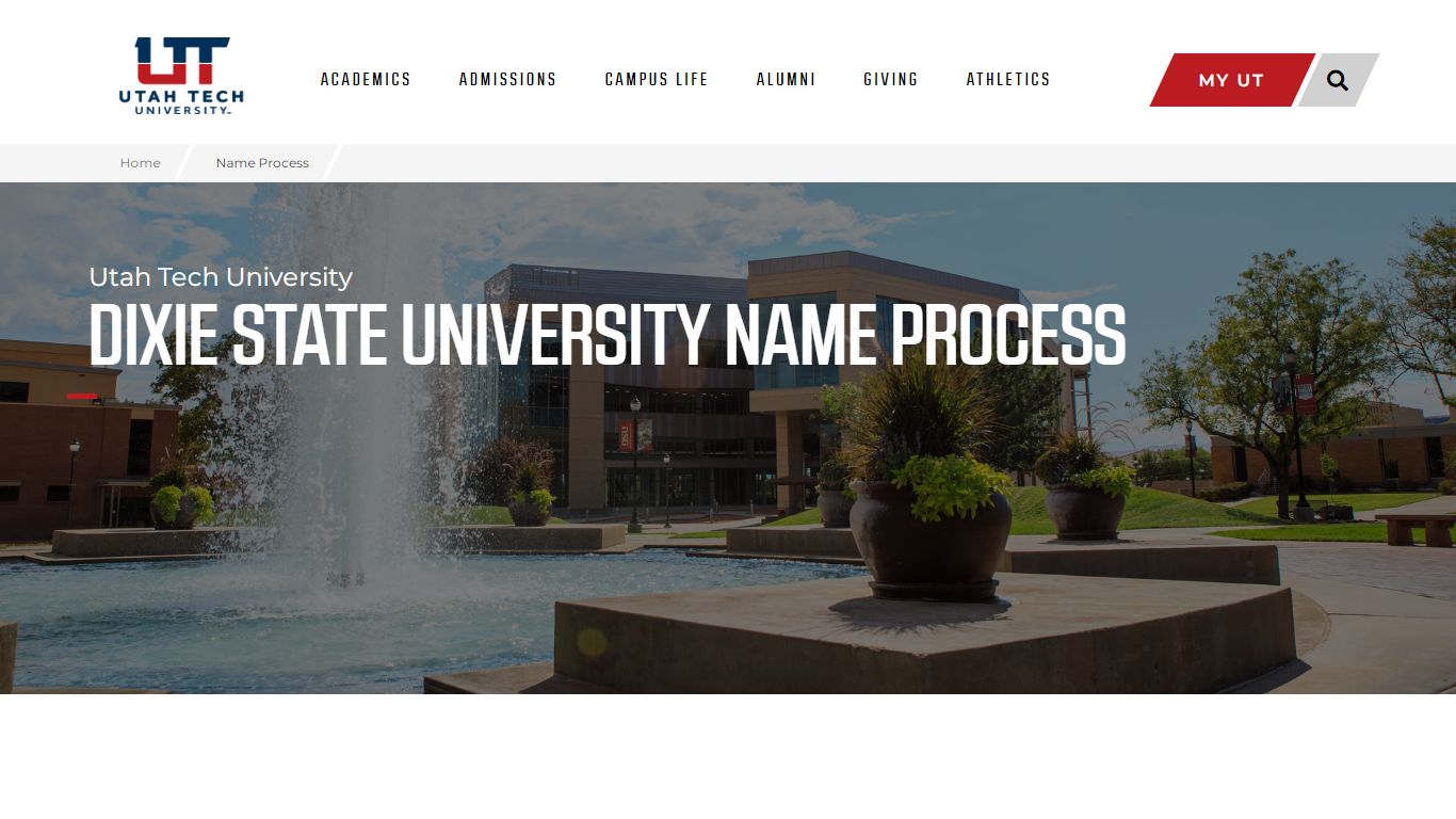 Dixie State University :: Name Process