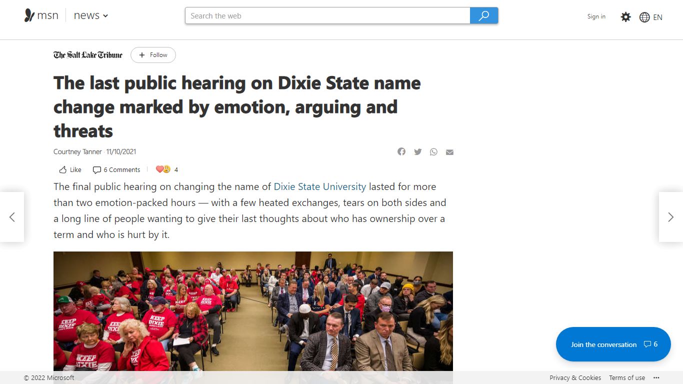 The last public hearing on Dixie State name change marked by ... - MSN